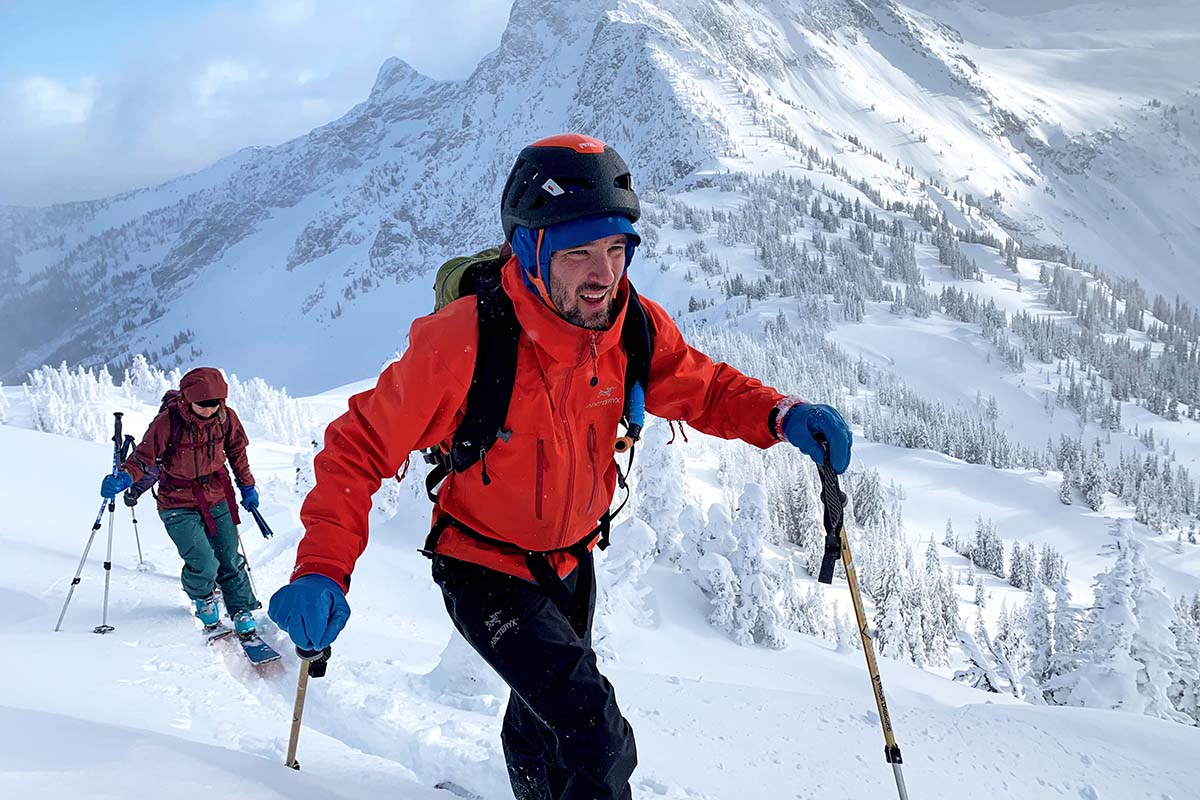 Ski touring in the Petzl Sirocco